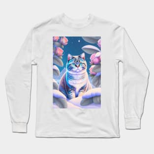 British Shorthair cat in a radiant winter Long Sleeve T-Shirt